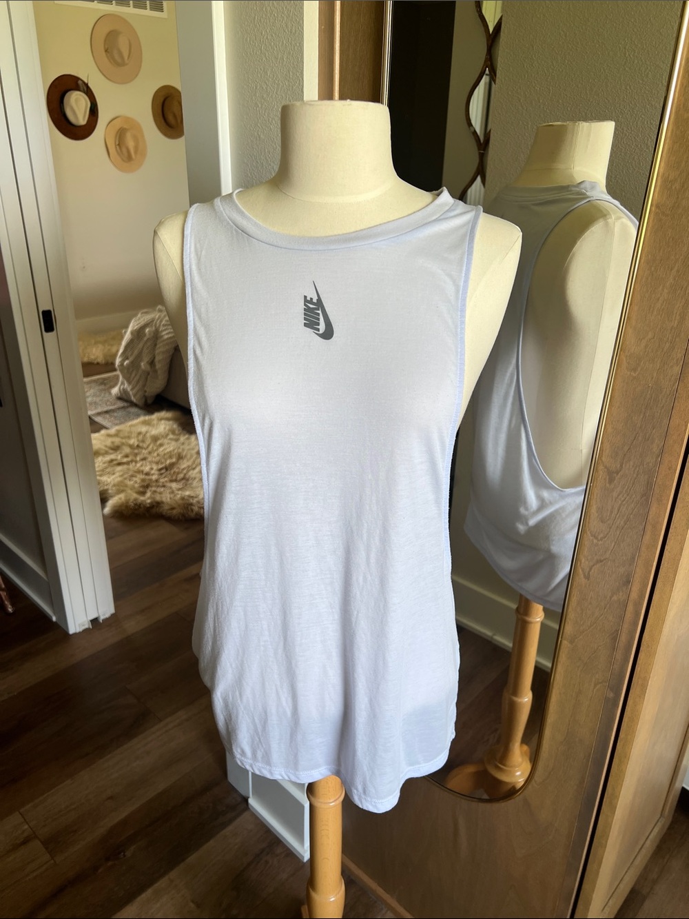 Nike Dri-fit Light Blue Sleeveless Athletic Tank